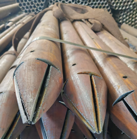 磐石出尖打孔加工无缝注浆钢花管注浆管厂家